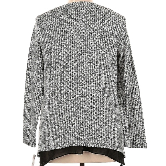 NWT Style & co. Jacquard Layered Look Chiffon Top V-Neck 0x - Picture 2 of 4